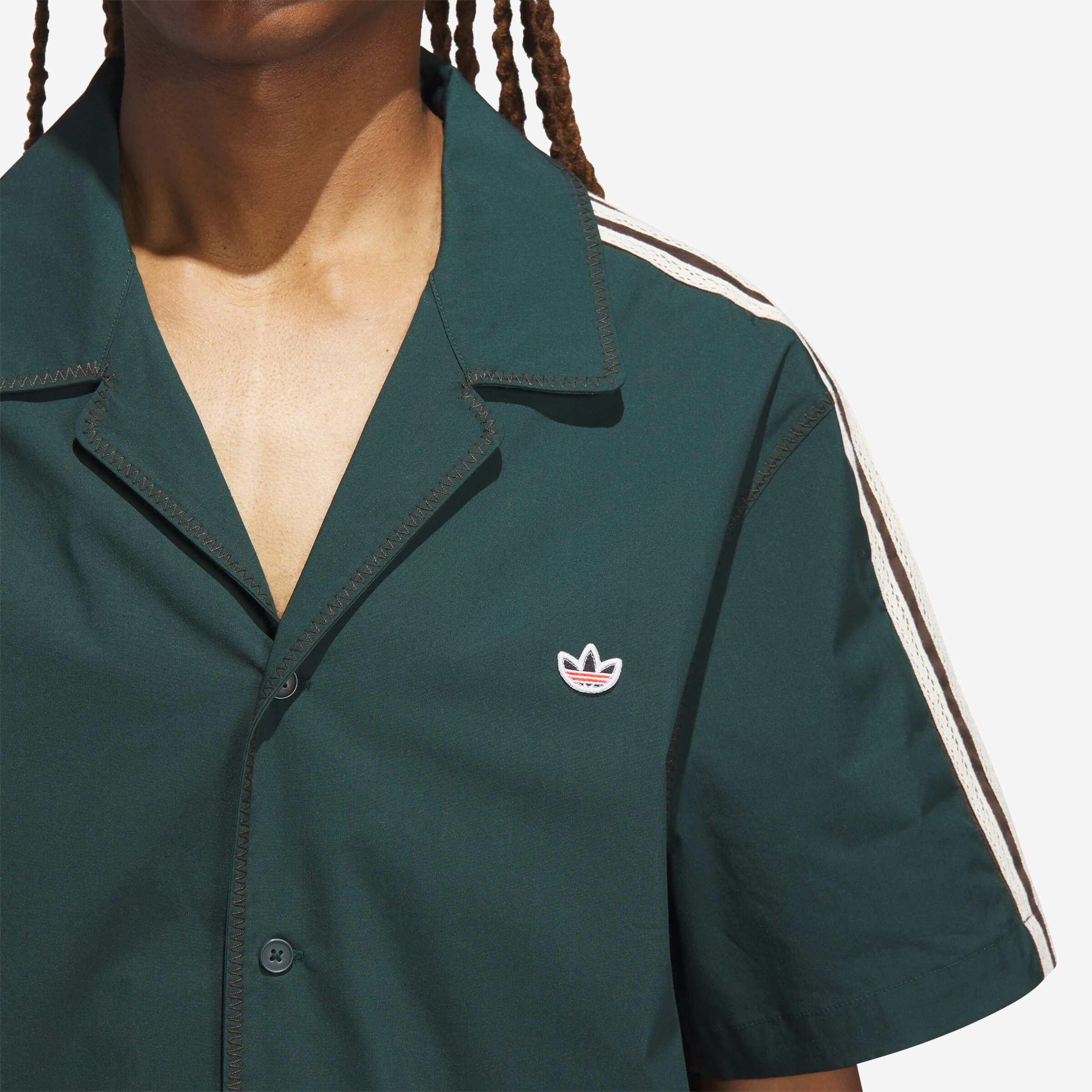 adidas Brown Bowling Shirt x Clot by Edison Chen - Image 3