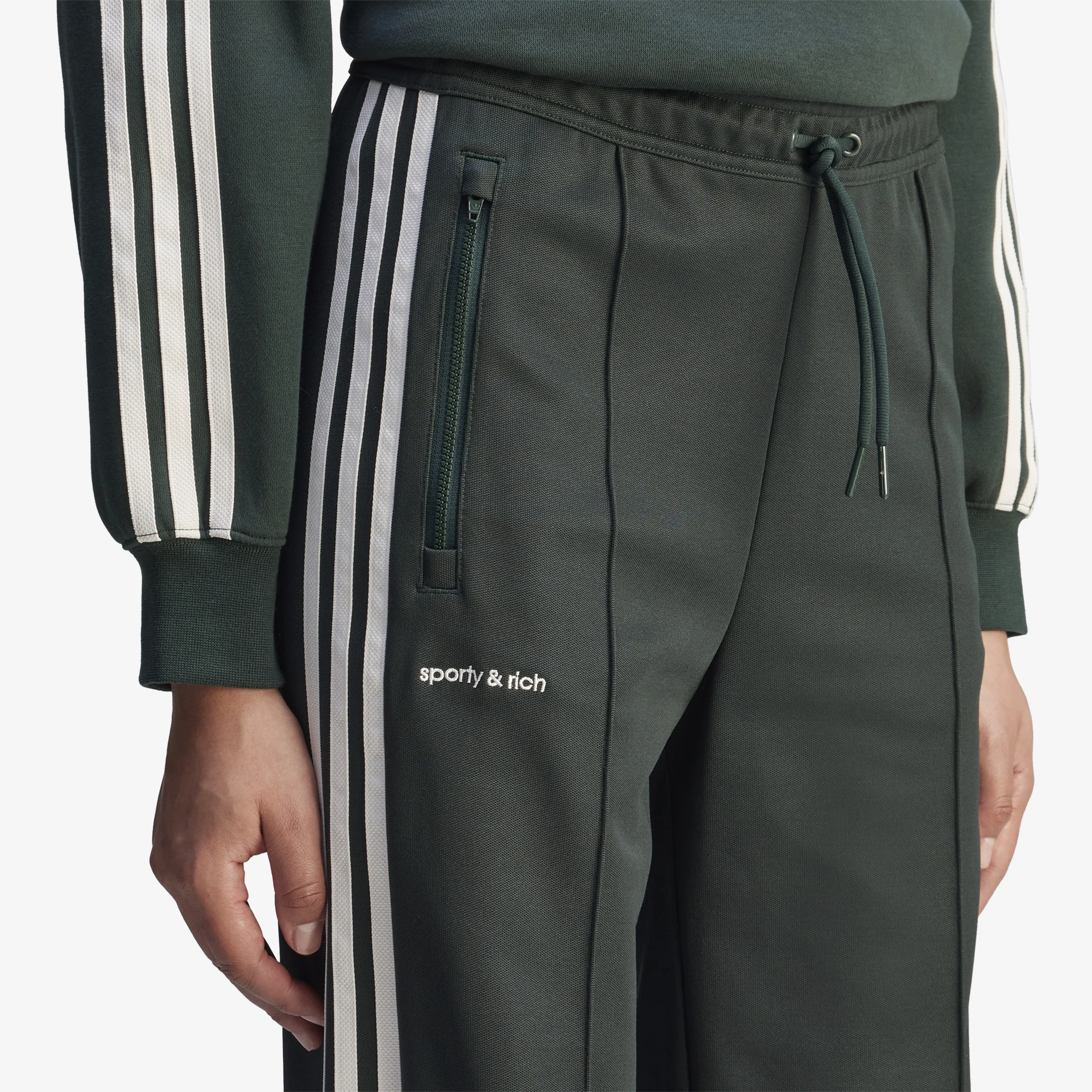 Women's  adidas Sporty & Rich Track Pants 'Green' - Image 5